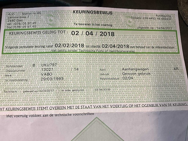 1993 vabo 3uu5t hydraulische kipper - 3000kg - afbeelding 18 van  27