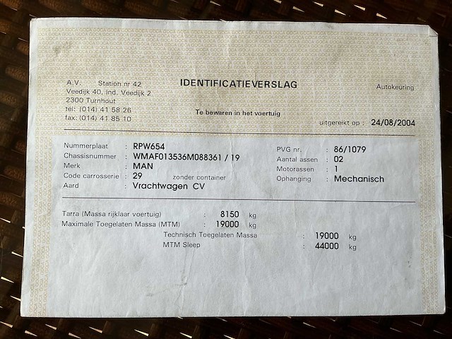 1994 - man s19f container vrachtwagen - afbeelding 9 van  19