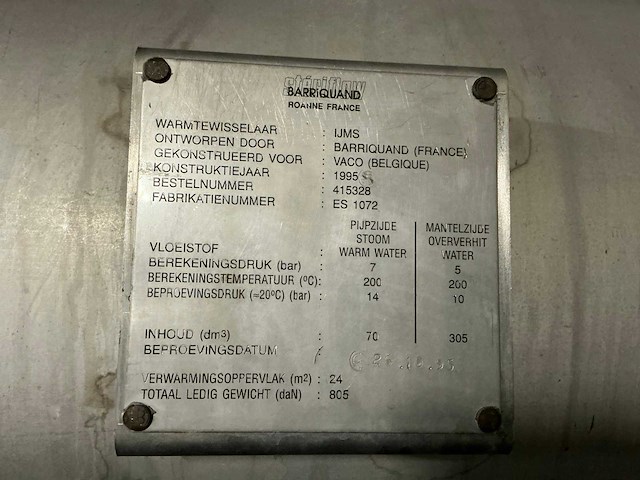 1994 barriquand steriflow autoclave - afbeelding 2 van  9