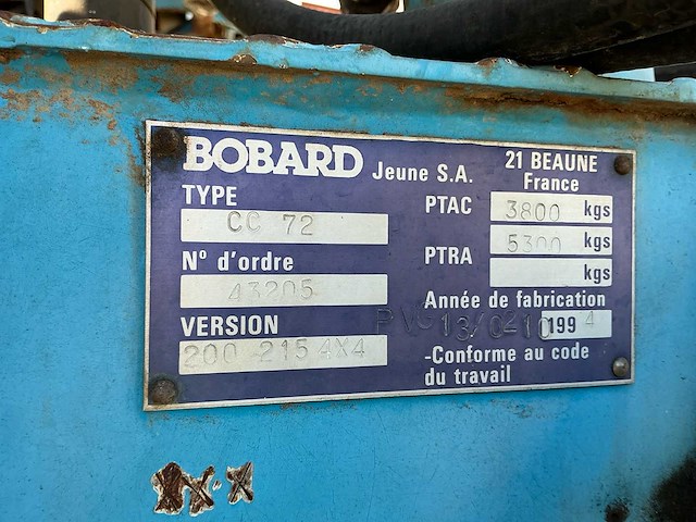 1994 bobard cc 72 4x4 portaal tractor - afbeelding 3 van  12
