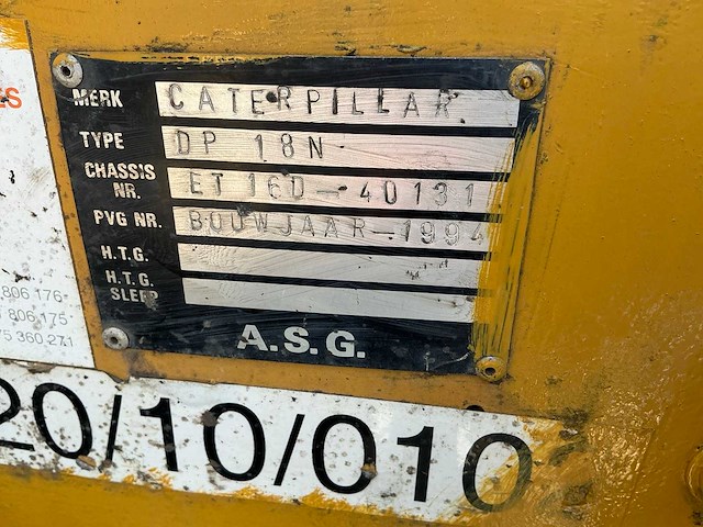 1994 caterpillar dp18n vorkheftruck - afbeelding 5 van  9