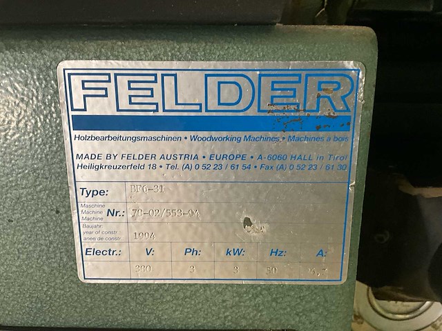 1994 felder bf6-31 houtgestookte combinatie - afbeelding 24 van  37