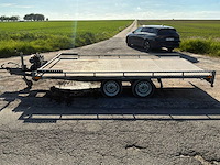 1994 j.c. beckers dubbelassige aanhangwagen - gegalvaniseerd platform - uitgerust met elektrische lier - afbeelding 2 van  23