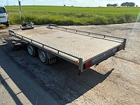1994 j.c. beckers dubbelassige aanhangwagen - gegalvaniseerd platform - uitgerust met elektrische lier - afbeelding 3 van  23