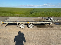 1994 j.c. beckers dubbelassige aanhangwagen - gegalvaniseerd platform - uitgerust met elektrische lier - afbeelding 6 van  23