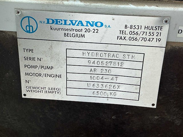 1995 delvano hydrotrac stm veldspuit - afbeelding 27 van  43