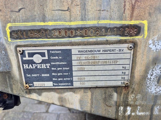 1995 hapert aanhangwagen - afbeelding 12 van  12