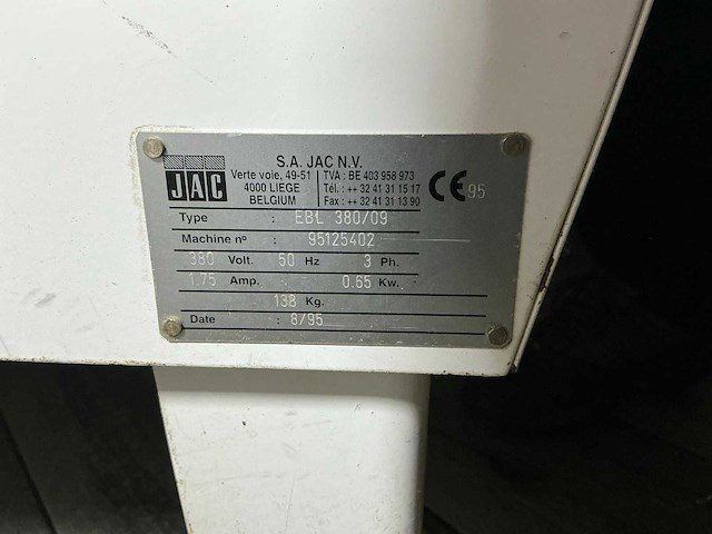 1995 jac ebl 380/09 broodsnijmachine - afbeelding 4 van  4
