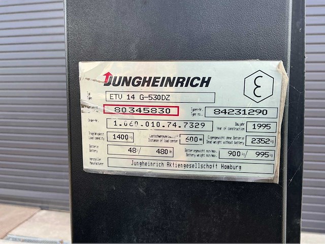 1995 jungheinrich etv 14g reach truck - afbeelding 2 van  10