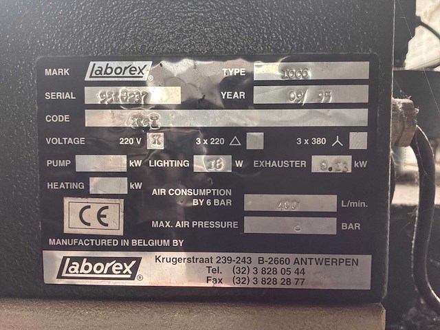 1995 laborex i000 zandstraalcabine - afbeelding 5 van  6