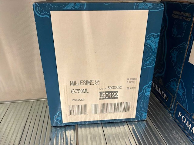 1995 pommery millesime champagne (18x) - afbeelding 2 van  2