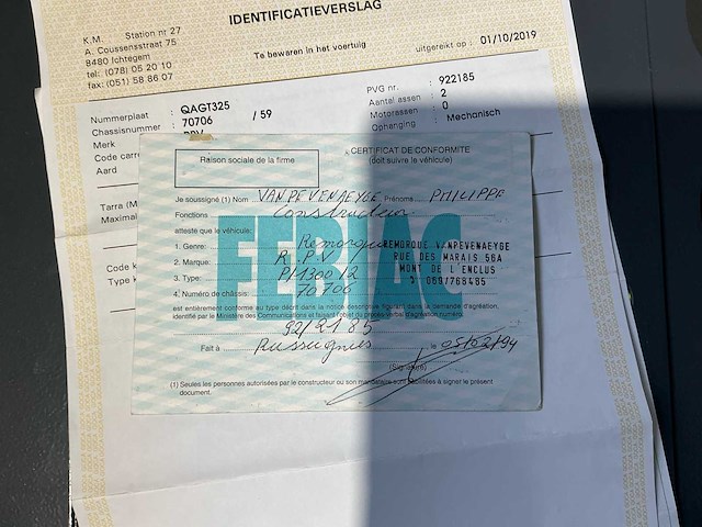 1995 rpv p13002 aanhangwagen - afbeelding 4 van  13