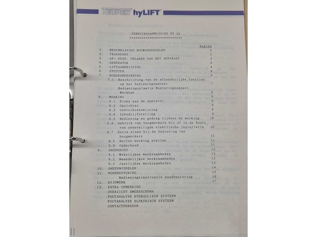 1995 teupen hylift st 16 telescopische spin hoogtewerker - afbeelding 18 van  24