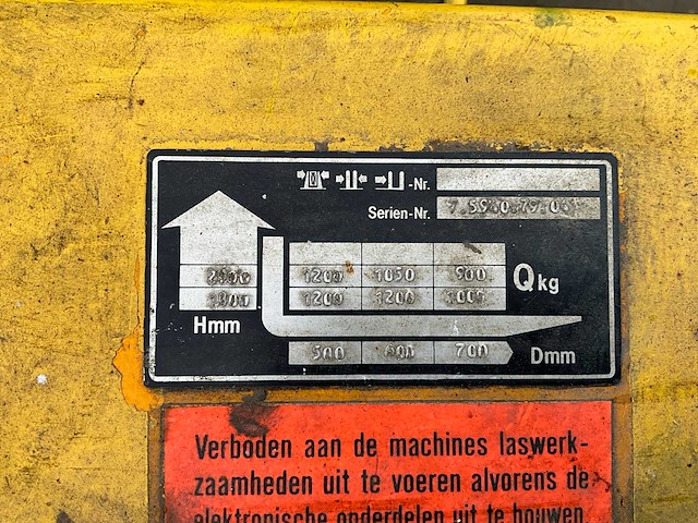 1995 vorkheftruck electrisch 24v - 1200kg - afbeelding 6 van  16