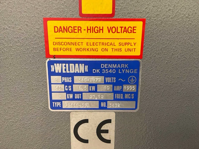 1995 weldan p2500-55l lasmachine voor kunststof - afbeelding 3 van  11