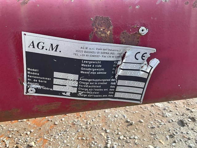 1996 agm w12 mixer trailer - afbeelding 15 van  15