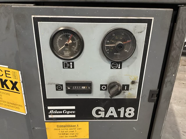 1996 atlas copco ga 18 sp schroefcompressor - afbeelding 7 van  10