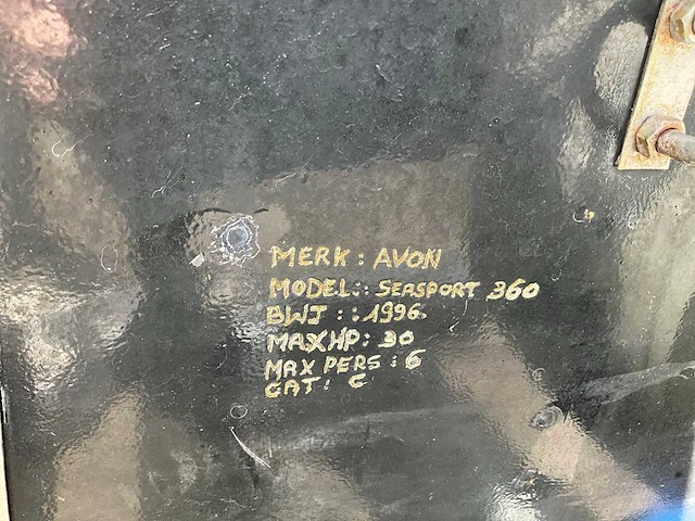 1996 avon seasport 360 rubberboot - afbeelding 6 van  18