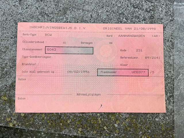 1996 bcw paardentrailer - afbeelding 28 van  31