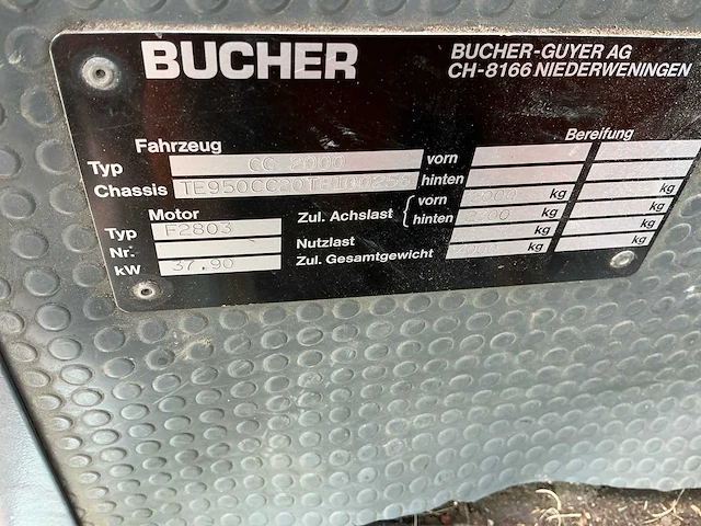 1996 bucher zelfrijdende veegmachine - afbeelding 8 van  20