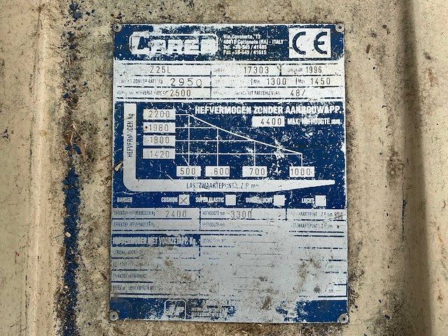 1996 carer z25l vorkheftruck - afbeelding 4 van  19