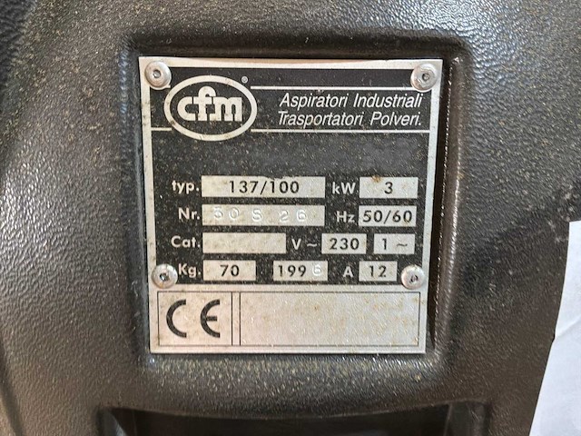 1996 cfm 137/100 industriële stofzuiger - afbeelding 4 van  5