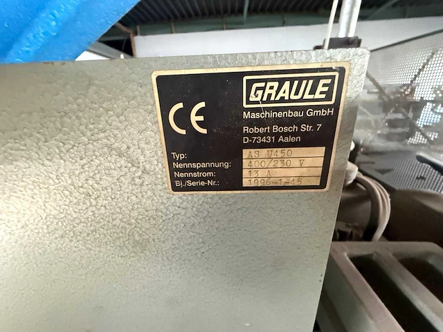 1996 graule as u450 cirkelzaagmachine ø450 mm - afbeelding 4 van  4