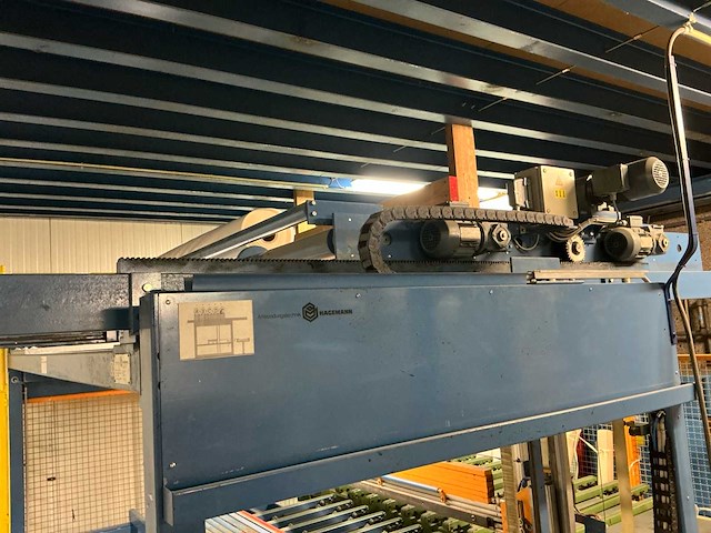 1996 hagemann fl-h-7/30 verpakkingslijn voor het bundelen van rollen tapijt - afbeelding 12 van  16