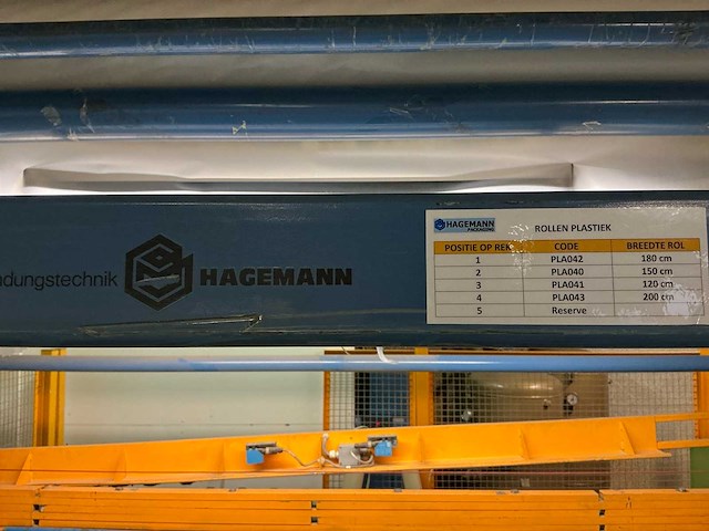 1996 hagemann fl-h-7/30 verpakkingslijn voor het bundelen van rollen tapijt - afbeelding 13 van  16