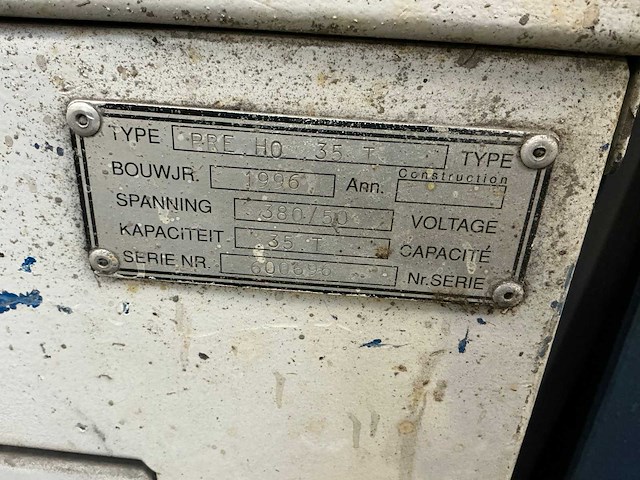 1996 havo pre.h0.35t horizontale buigmachine - afbeelding 6 van  6