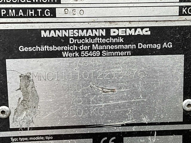 1996 mannesmann demag sc40 ds-2 compressor - afbeelding 10 van  11