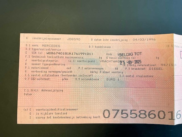 1996 mercedes 814 paardenvrachtwagen - afbeelding 56 van  65