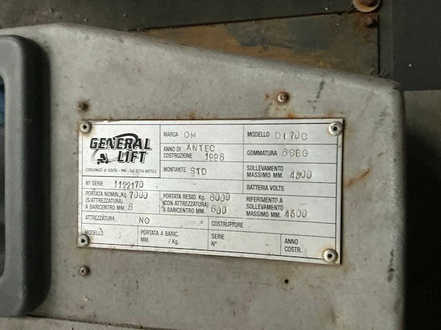 1996 om d170c vorkheftruck - afbeelding 5 van  14