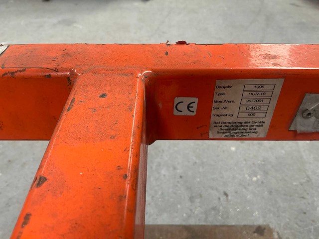 1996 rrr hur18 hand hydraulische steekwagen - afbeelding 4 van  5