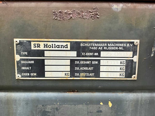 1996 schuitemaker fe 8.51 opraapwagen - afbeelding 9 van  17