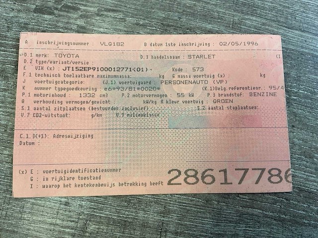 1996 toyota starlet - afbeelding 29 van  31