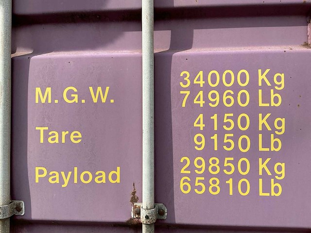 1996 zeecontainer 45ft - afbeelding 2 van  3