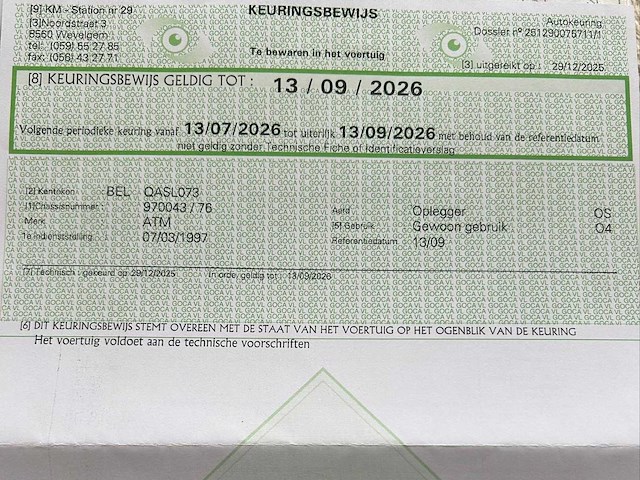 1997 a.t.m. 0khs 18/20a oplegger - afbeelding 3 van  13