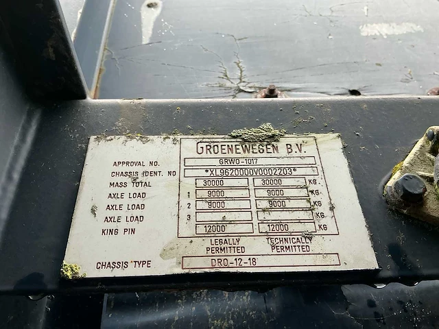 1997 groenewegen grwo1017 oplegger - afbeelding 2 van  22