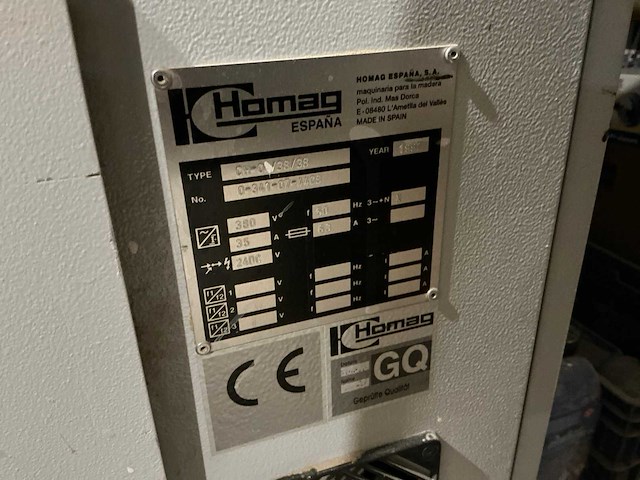 1997 homag optimat ch 04/38/38 platen opdeelzaagmachine - afbeelding 3 van  11