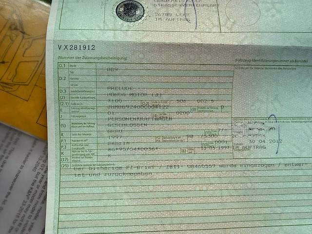 1997 honda prelude personenauto - afbeelding 4 van  20