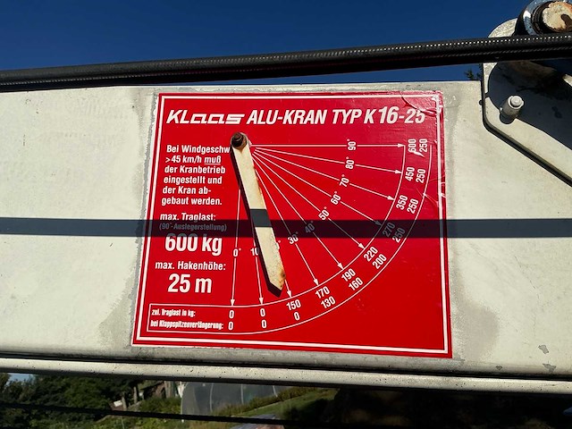 1997 klaas k16-25 mobiele aanhangwagenkraan met radiografische bediening - afbeelding 15 van  29