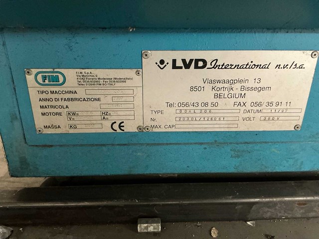 1997 lvd fim goal 206 uithoekmachine - afbeelding 6 van  7