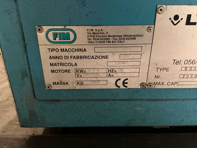 1997 lvd fim goal 206 uithoekmachine - afbeelding 7 van  7