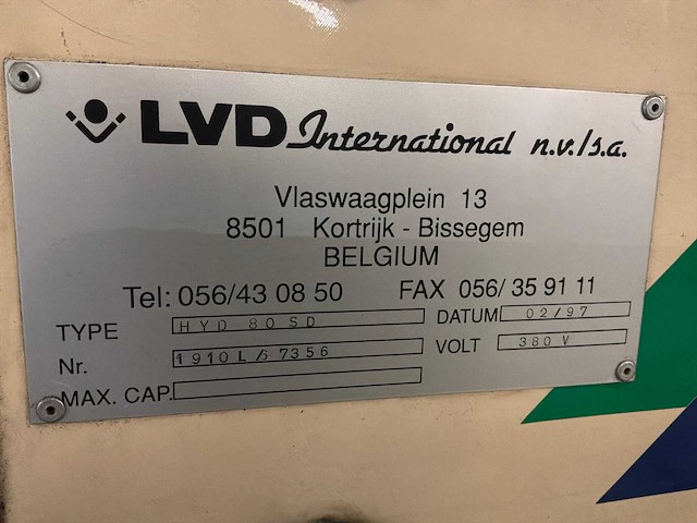 1997 lvd hyd 8050 pons- en knipmachine - afbeelding 9 van  9