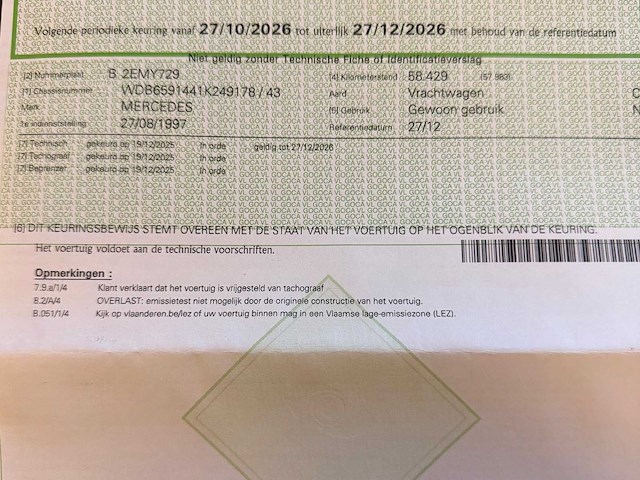 1997 mercedes-benz sk 2639 6x4 vrachtwagen - afbeelding 22 van  27
