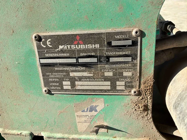 1997 mitsubishi fg25 telehandler - afbeelding 7 van  22