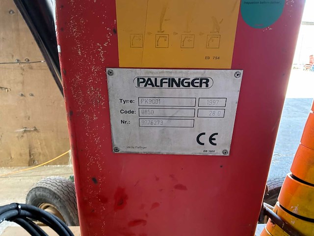 1997 palfinger hydraulische kraan pk 9001 fokkraan - afbeelding 6 van  12