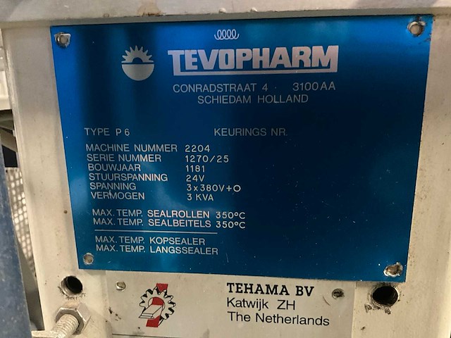 1997 tevopharm vs-pack 200-s verpakkingsmachines - afbeelding 8 van  18