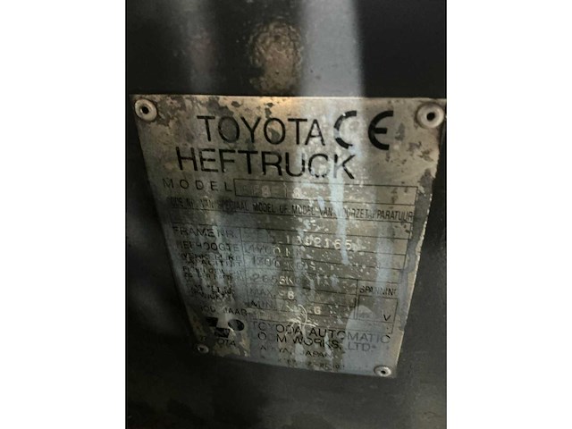 1997 toyota 5fbe18 vorkheftruck - afbeelding 5 van  15